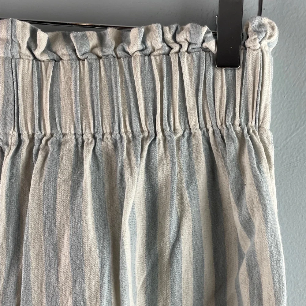 Madewell Striped Linen Blend Cropped Pants Size M